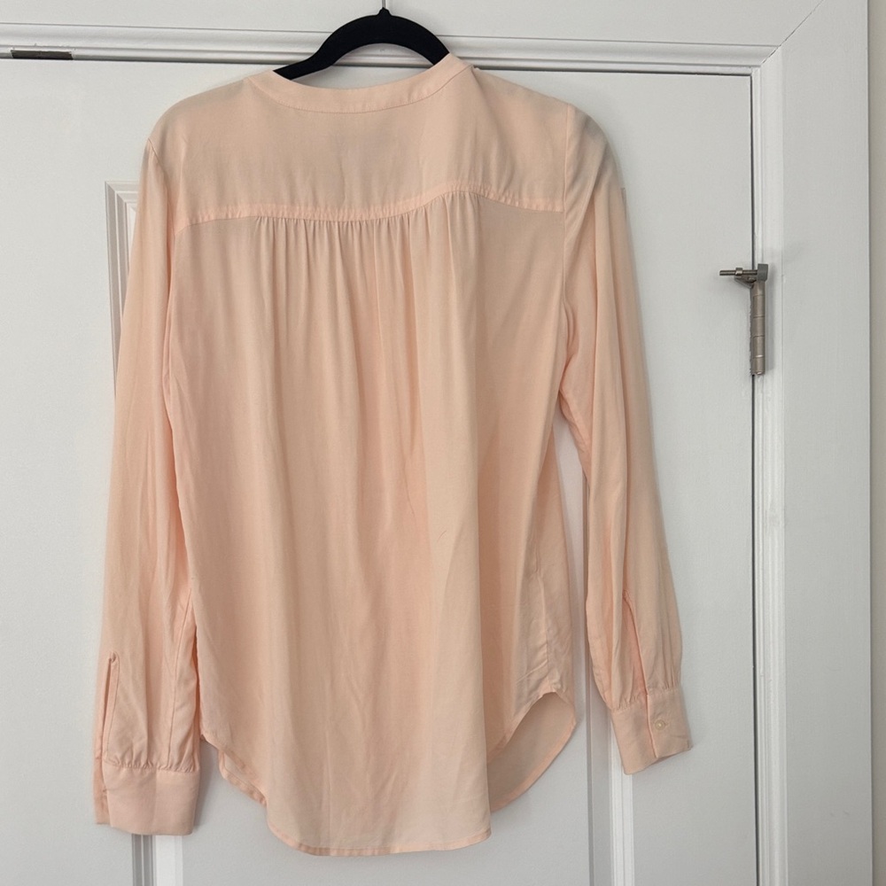 Loft Soft Peach Button-Down Blouse - image 3